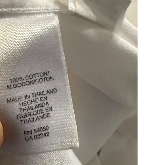 Jones New York Non-Iron White Button-Front Shirt 3X Classic Cotton Style - Picture 5 of 7